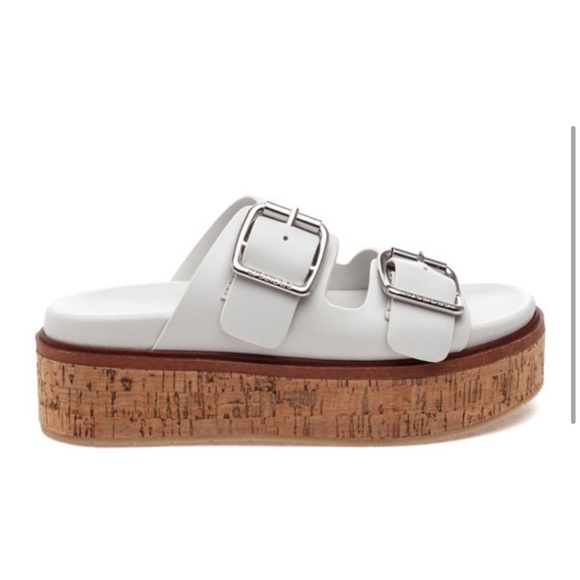 NWT J/SLIDES BELINDA White Leather Sandal - Picture 2 of 15